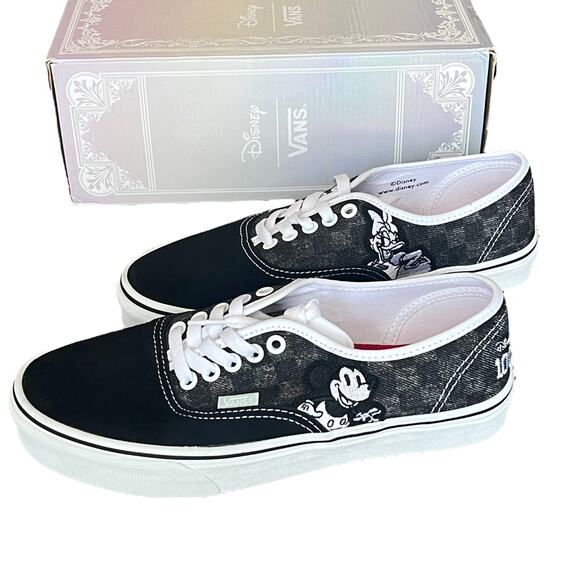 NEW Vans Disney SHOES Mismatch Sz 9.5, 10 Womens Minnie Mickey Mouse Donald Duck - Picture 1 of 14